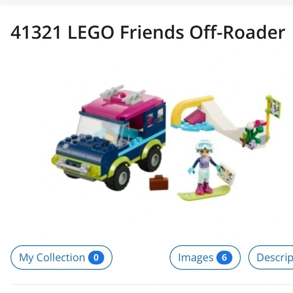Lego friends snow resort off roader set # 41321 141 pieces new in sealed box